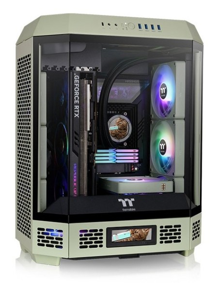 Thermaltake CA-1Z1-00MEWN-00 carcasa de ordenador Midi Tower Verde claro