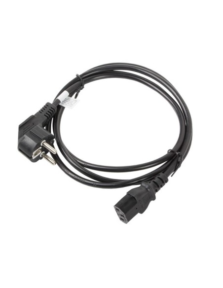Lanberg CA-C13C-11CC-0018-BK cable de transmisión Negro 1,8 m C13 acoplador CEE7 7