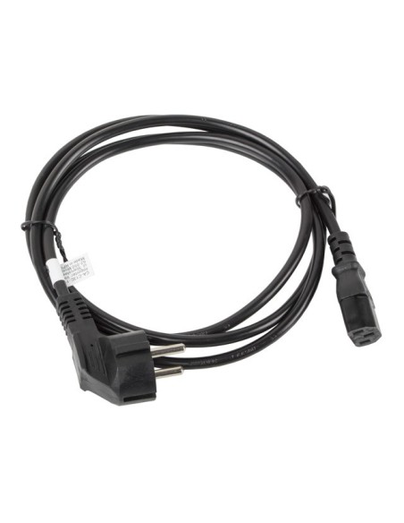 Lanberg CA-C13C-11CC-0018-BK cable de transmisión Negro 1,8 m C13 acoplador CEE7 7