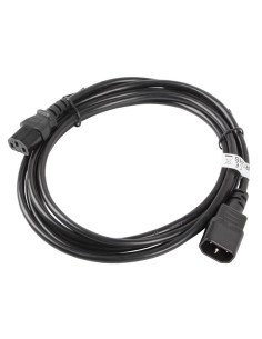 Lanberg CA-C13E-11CC-0030-BK cable de transmisión Negro 3 m C13 acoplador C14 acoplador 2