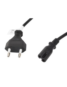 Lanberg CA-C7CA-11CC-0030-BK cable de transmisión Negro 3 m CEE7 16 C7 acoplador 2
