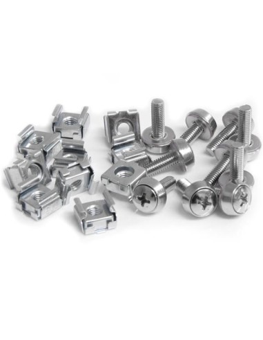 StarTech.com Paquete de 50 Tornillos y Tuercas Enjauladas Cage Nuts M5 para Rack Armario Servidores