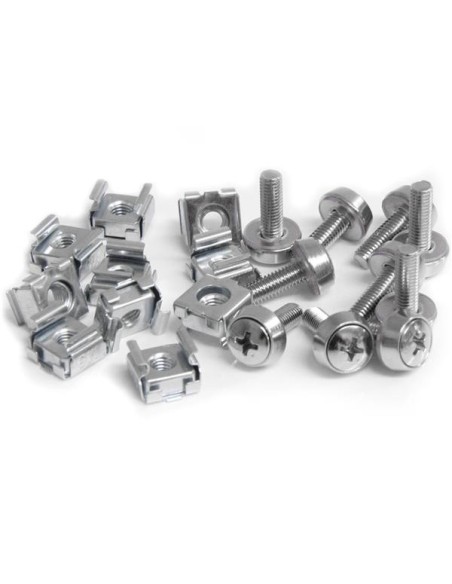 StarTech.com Paquete de 50 Tornillos y Tuercas Enjauladas Cage Nuts M5 para Rack Armario Servidores