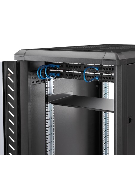 StarTech.com Bandeja Estante de 1U para Armario Rack de Servidores - de 10 Pulgadas (254mm) de Profundidad - en Acero de