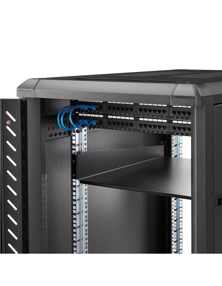 StarTech.com Estante Bandeja 2U 22in (558,8mm) de Profundidad Fija para Armario Rack Universal de Servidores - de Acero de