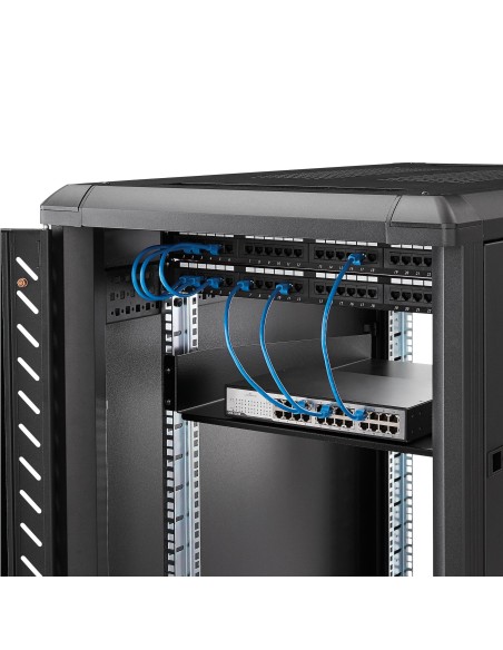 StarTech.com Estante Bandeja 2U 22in (558,8mm) de Profundidad Fija para Armario Rack Universal de Servidores - de Acero de