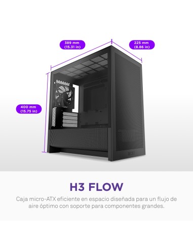 NZXT H9 H3 Flow Midi Tower Negro