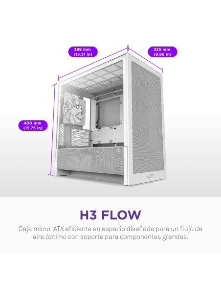 NZXT H9 H3 Flow Midi Tower Blanco