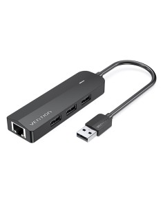 Vention Docking USB 2.0 CHPBB  3xUSB  1xMicro USB  1xRJ45  Negro