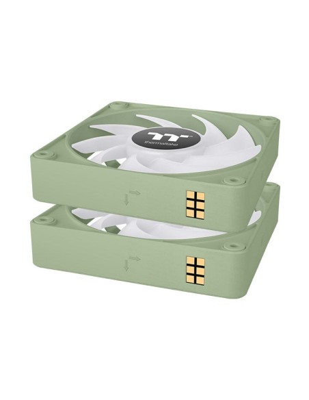 Thermaltake CL-F196-PL12MG-A sistema de refrigeración para ordenador Carcasa del ordenador Ventilador 12 cm Verde 3 pieza(s)