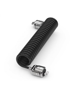 Compulocks Dual Head Coiled Cable Keyed Lock cable antirrobo Negro 2