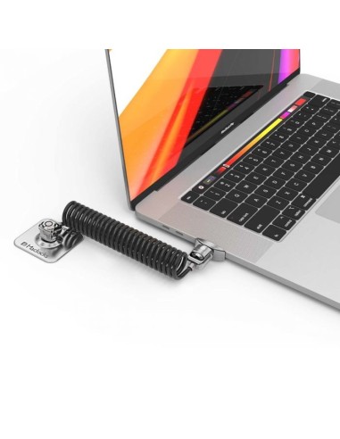 Compulocks Dual Head Coiled Cable Keyed Lock cable antirrobo Negro