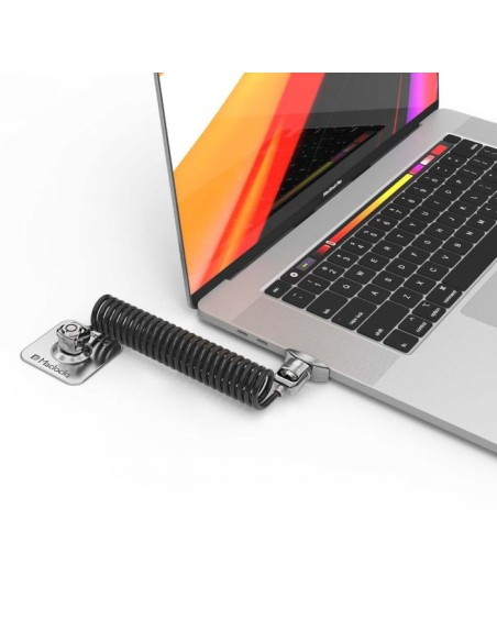 Compulocks Dual Head Coiled Cable Keyed Lock cable antirrobo Negro