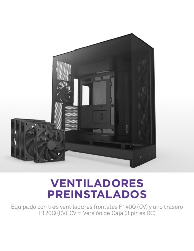 NZXT H9 Flow Midi Tower Negro