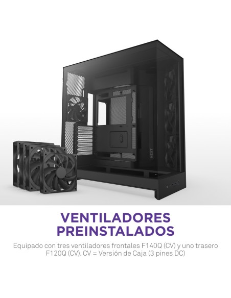 NZXT H9 Flow Midi Tower Negro