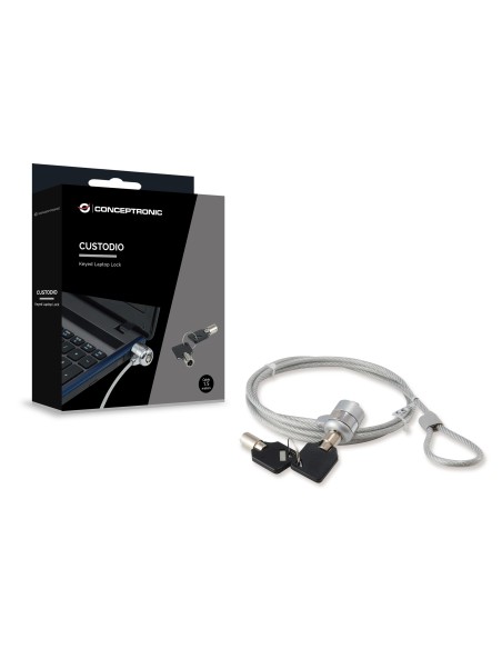 Conceptronic CNBSLOCK15 cable antirrobo Plata 1,5 m