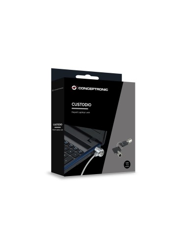 Conceptronic CNBSLOCK15 cable antirrobo Plata 1,5 m