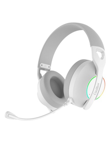 CoolBox GAMING AURICULARES CON MICRO WB01 RF+BT+3.5 BLANCO PC CONSOLAS