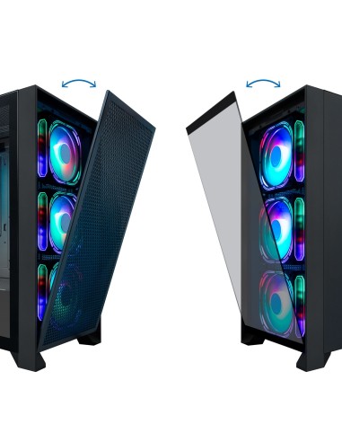CoolBox GAMING CAJA ATX GE2000 DUALVIEW USB-C 3.2 GEN1 + 4 VENT.ARGB FRONTAL CRISTAL REJILLA