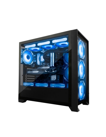 CoolBox GAMING CAJA ATX GE2000 DUALVIEW USB-C 3.2 GEN1 + 4 VENT.ARGB FRONTAL CRISTAL REJILLA