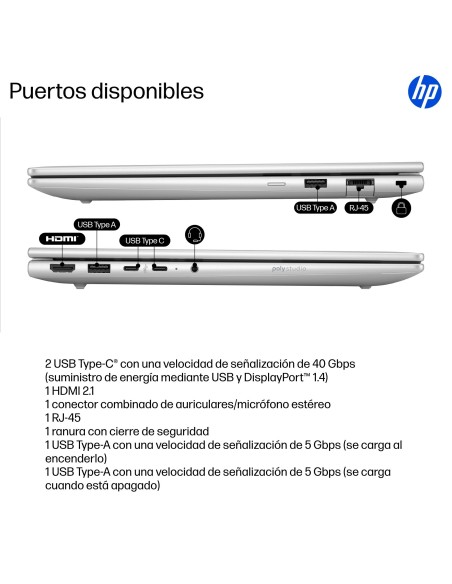 HP ProBook 4 G1q 14 inch Notebook Next Gen AI PC Wolf Pro Security Edition Copilot+ PC Qualcomm Snapdragon X1-26-100 35,6 cm