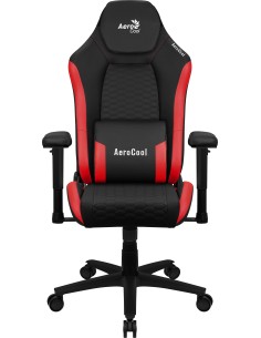 Aerocool CROWNBR Rojo, Silla Gaming Ergonómica, Cojines Ajustables, Cuero Sintético Premium 2