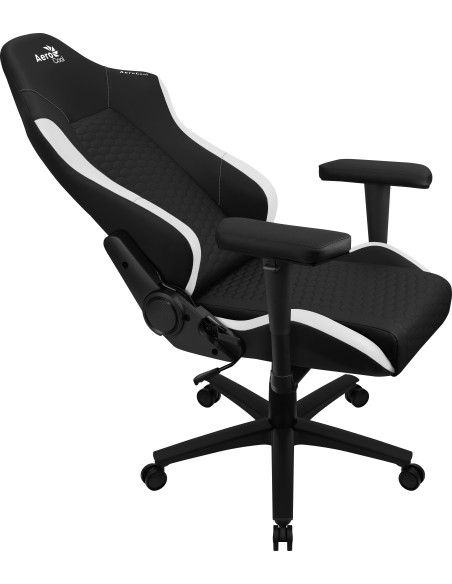 Aerocool CROWNBW Blanco, Silla Gaming Ergonómica, Cojines Ajustables, Cuero Sintético Premium