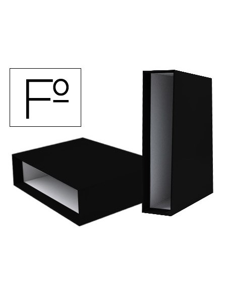 Liderpapel CZ14 caja archivador Negro Cartón