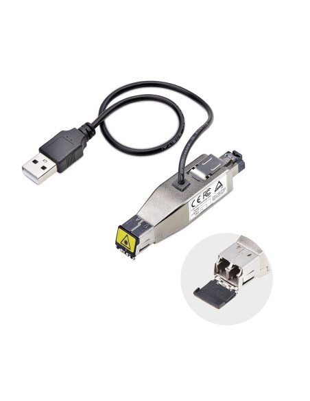 StarTech.com Mini Conversor de Medios de Fibra Óptica Gigabit a Ethernet RJ45 - de Fibra Monomodo (10km) o Multimodo (800m) -