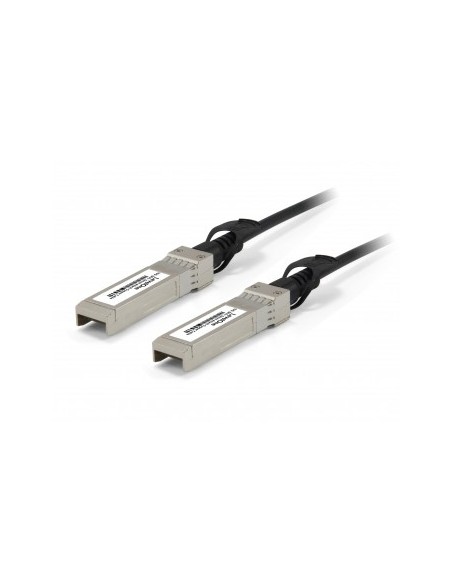 LevelOne DAC-0103 Cable de fibra óptica e InfiniBand 3 m SFP+ Negro, Acero inoxidable