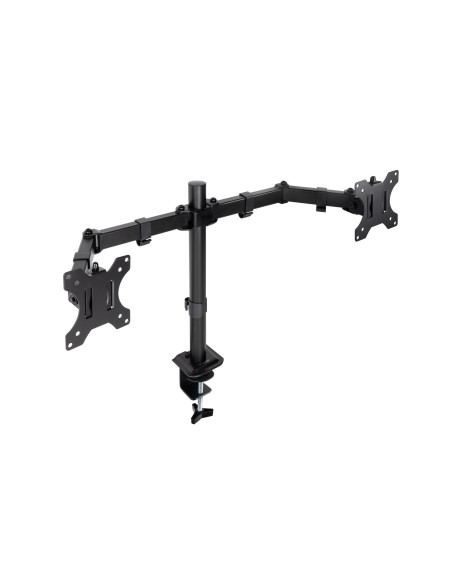 TooQ Soporte de Mesa para 2 Pantallas 17"-27", Negro