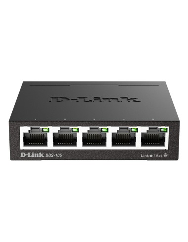 D-Link DGS-105 No administrado L2 Gigabit Ethernet (10 100 1000) Negro