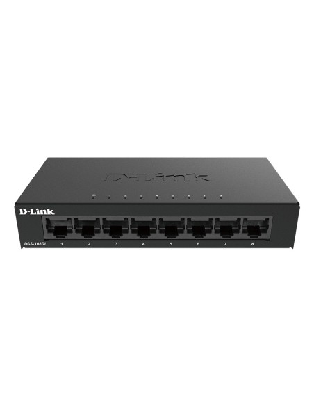 D-Link DGS-108GL No administrado Gigabit Ethernet (10 100 1000) Negro