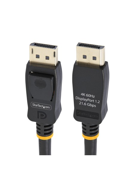 StarTech.com Cable DisplayPort 1.2 4K 60Hz de 2m - Cable DP UHD con Pestillos - con Certificación VESA - Cable para Monitor