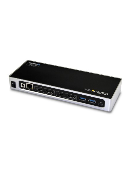 StarTech.com Dock USB-C y USB-A - Docking Station para 2 Monitores DisplayPort y HDMI de 4K 60Hz - Replicador de Puertos USB