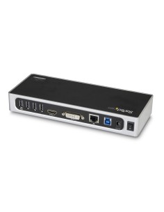 StarTech.com Replicador de Puertos USB 3.0 - Docking Station de Portátil para Dos Pantallas con Vídeo HDMI & DVI VGA - Ladrón 2