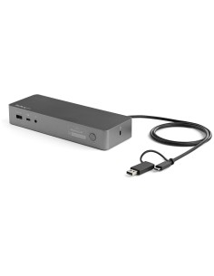 StarTech.com Docking Station Universal para Portátil - Replicador de Puertos Híbrido USB-C -A - 2x HDMI y DP 4K - PD 100W - Mac