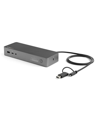 StarTech.com Docking Station Universal para Portátil - Replicador de Puertos Híbrido USB-C -A - 2x HDMI y DP 4K - PD 100W - Mac