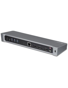 StarTech.com Dock USB-C para 3 Monitores 4K - Hub Ladrón de 5 Puertos USB 3.2 5Gbps - HDMI y DisplayPort - Mac y Windows - 2