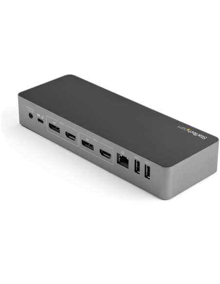 StarTech.com Docking Station Universal para Portátil - Replicador de Puertos Híbrido USB-C -A - 2x HDMI y DP 4K - PD 100W - Mac