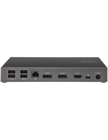 StarTech.com Dock USB-C - Docking Station USB Tipo C para 3 Monitores de 4K - con 100W de Entrega de Alimentación PD - Modo Alt