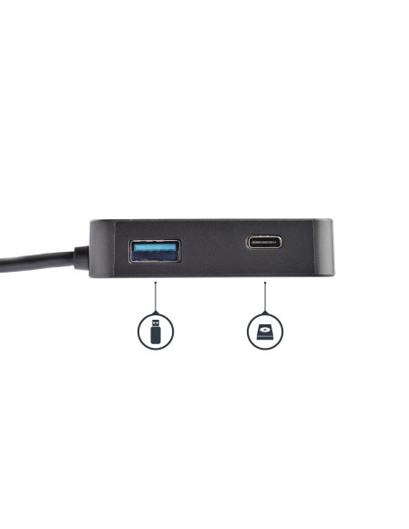 StarTech.com Adaptador Multipuertos USB C - Mini Dock Portátil USB-C 4K HDMI - Gigabit Ethernet - Hub USB 3.0 (1x USB-A 1x