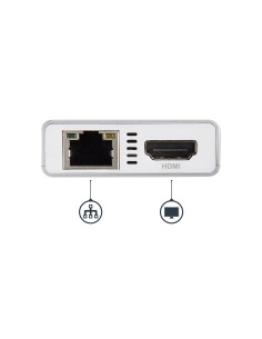 StarTech.com Adaptador Multipuertos USB-C - Docking Station Portátil USB-C 4K HDMI - Entrega de Potencia 60W - GbE - Hub 2x 2
