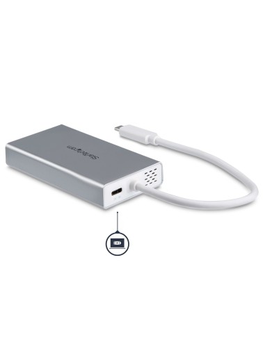 StarTech.com Adaptador Multipuertos USB-C - Docking Station Portátil USB-C 4K HDMI - Entrega de Potencia 60W - GbE - Hub 2x