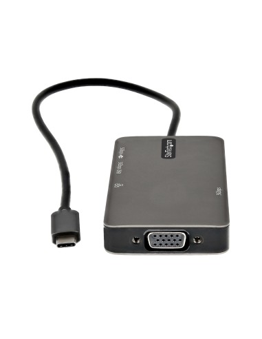 StarTech.com Adaptador Multipuertos USB-C - Docking Station USB Tipo C a HDMI 4K30 o VGA 1080p - Replicador de Puertos USBC PD
