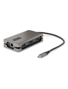 StarTech.com Adaptador Multipuertos USB-C - HDMI DP 4K a 60Hz - Hub Ladrón USB de 3 Puertos - Power Delivery de Paso de 100W - 2