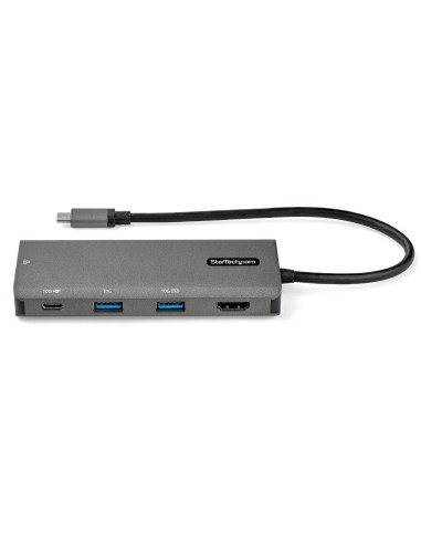 StarTech.com Adaptador Multipuertos USB C - Mini Docking Station USB Tipo C con HDMI de 4K 30Hz - con PD de 100W - con Hub