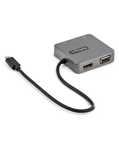 StarTech.com Adaptador Multipuertos USB-C - Docking Station USB Tipo C - HDMI o VGA - con Cable de 29cm - con Puertos USB A y 2