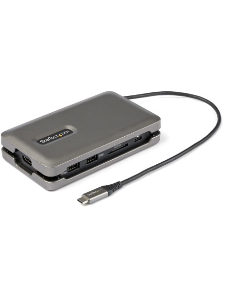 StarTech.com Adaptador Multipuertos USB-C - USB Tipo C a HDMI 2.0 4K a 60Hz - Hub Ladrón USB de 2 Puertos de 10Gbps - con PD de