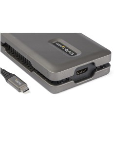 StarTech.com Adaptador Multipuertos USB-C - USB Tipo C a HDMI 2.0 4K a 60Hz - Hub Ladrón USB de 2 Puertos de 10Gbps - con PD de 2